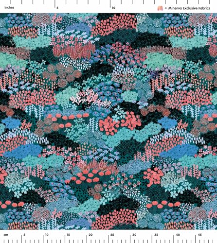 Minerva Exclusive Windmill Palms - Patterned, Plants - POD Print-On-Demand Dressmaking/Apparel Fabric - per metre