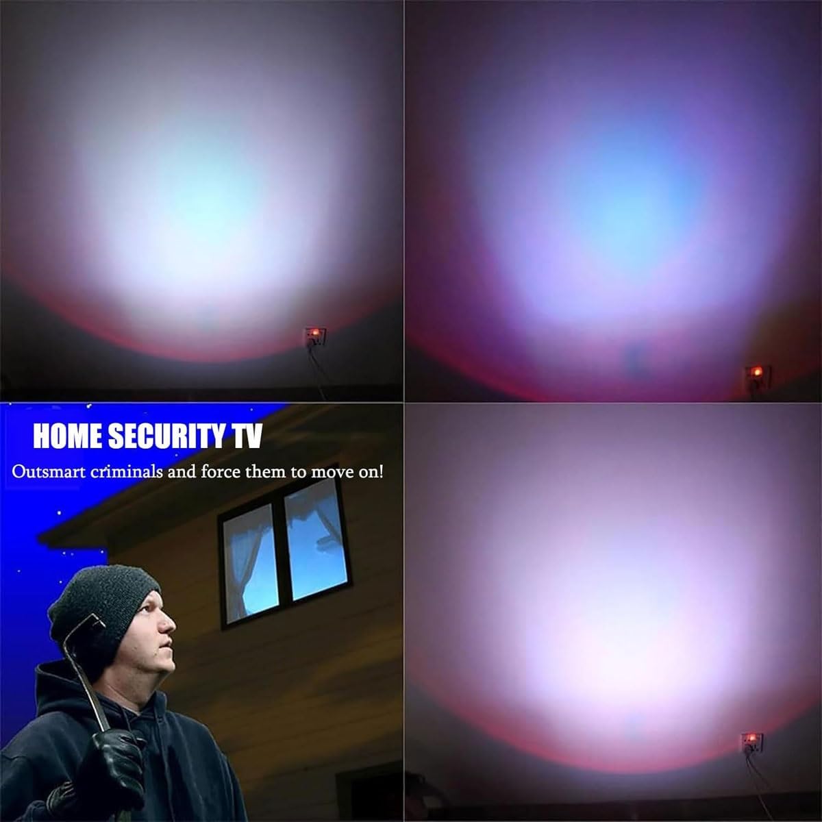 Simulatore di luce a LED, lampada di sicurezza notturna con timer e sensore crepuscolo, luce TV antifurto, 4 modalità per sicurezza domestica e protezione antifurto