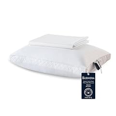 SUBHERA Organic Cotton Hotel Pillow TRUE Queen 20 30 King 20 36 CloudSoft Loft Down-Alternative Fill 2 Quilted