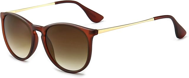 SUNGAIT Vintage Round Sunglasses for Women Men Classic Retro Designer Style