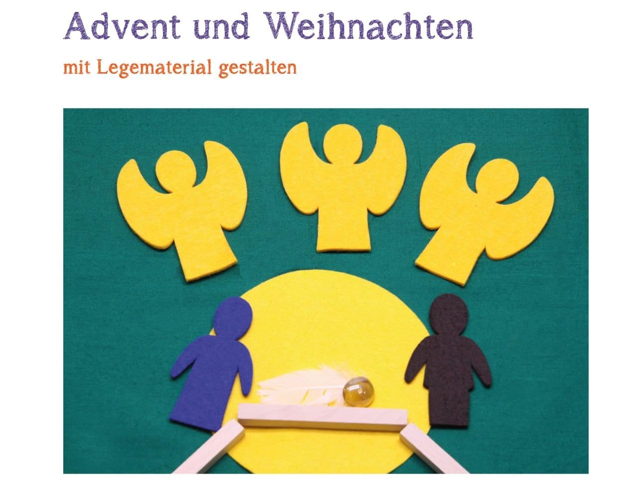 Erzähltasche für Advent und Weihnachten: Die Weihnachtsgeschichte als Bodenbild: Set mit Buch, Karten und Filz-Figuren. Für die Kita, Krippenspiele oder den Religionsunterricht