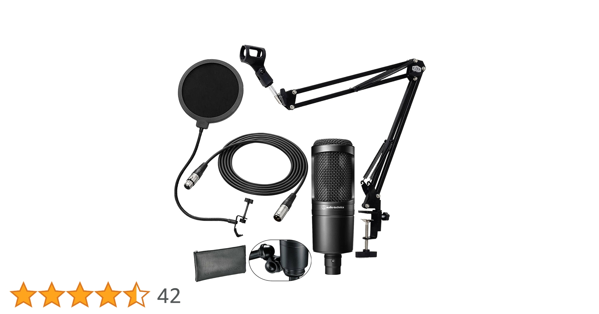 【タイムセール中】AT2020 コンデンサーマイク　マイクスタンド等 オーディオテクニカ audio-technica コンデンサーマイク AT2020