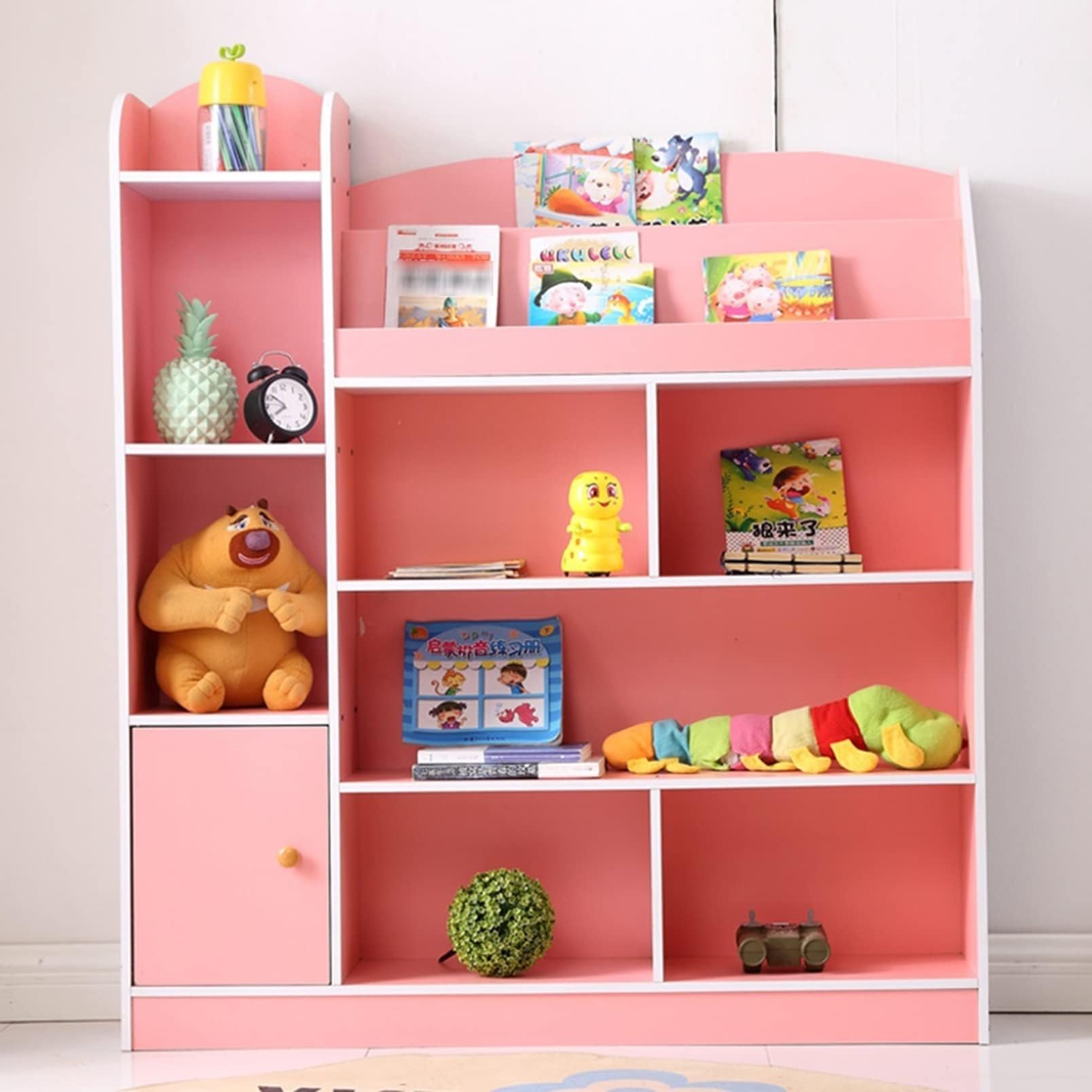 Multifunzione Scaffale per libri per bambini Scaffale per libri illustrati dal pavimento al soffitto Scaffali per libri semplici per la casa multistrato Armadietto per scuola elementare Libreria