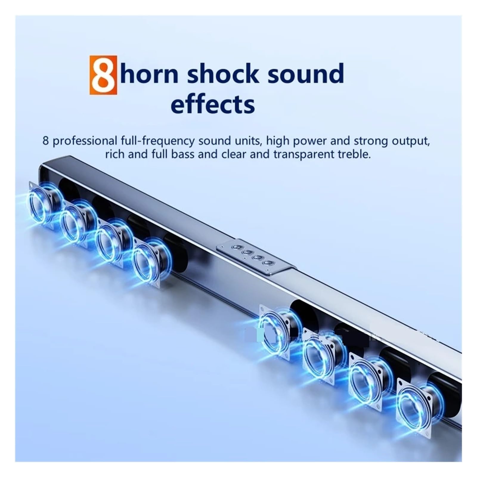 40W Telewizor Audio Echo Ścienny Kinowy Pasek Głośniki Bluetooth Subwoofer Stereo Surround Sound Bar DośWiadczenie Jak W Kinie