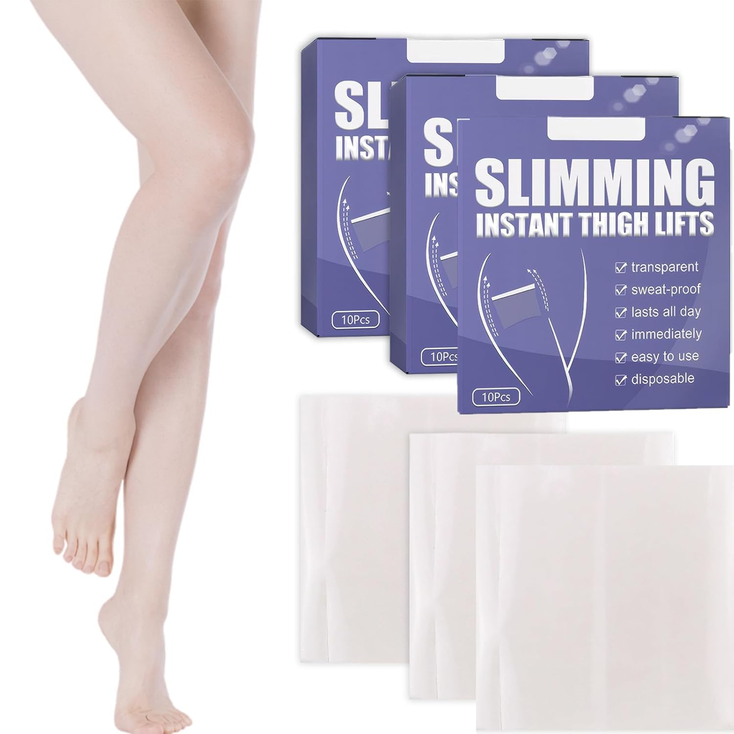 30PCS Thigh Lifting Tape, Bandage, Tummy Tape Invisible Lift Strips, Sweatproof & Breathable, For Smooth Look Under Dresses