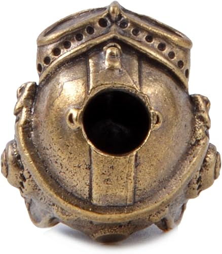 Miniatura 8 de FLAMEDUKE Cuentas de cordón para cuchillo, cuentas de paracaídas, 550 cuentas de paracaídas, cuentas de calavera, dije de cobre fundido a mano, para