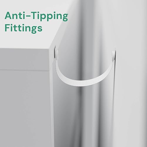 Miniatura 7 de SunsGrove Cómoda blanca con 4 cajones de 31.5 pulgadas de largo x 15.75 pulgadas de ancho x 35.04 pulgadas de alto, organizador de ropa moderno de