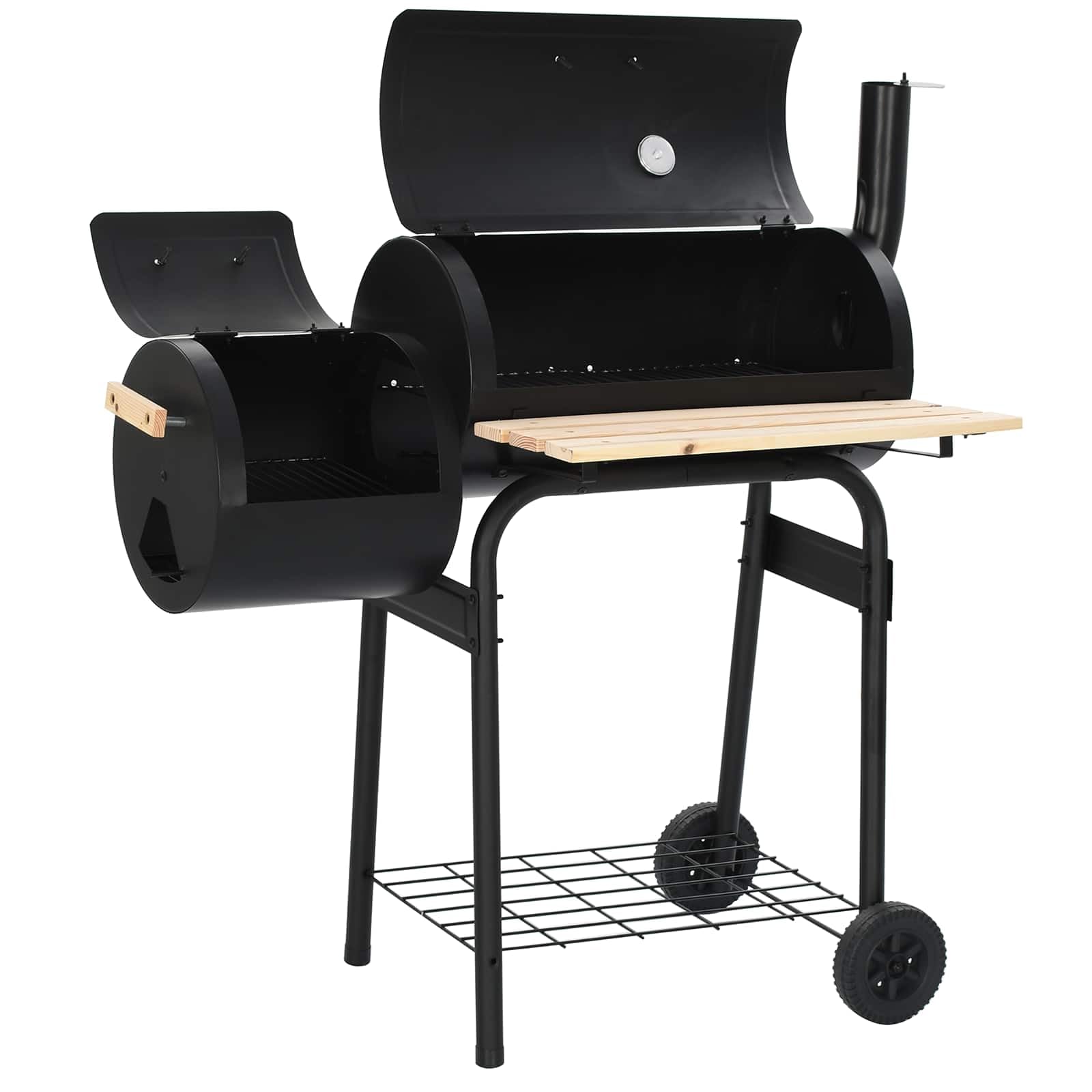 Parrilla Portátil Acero Negro 108 x 61 x 113 cm