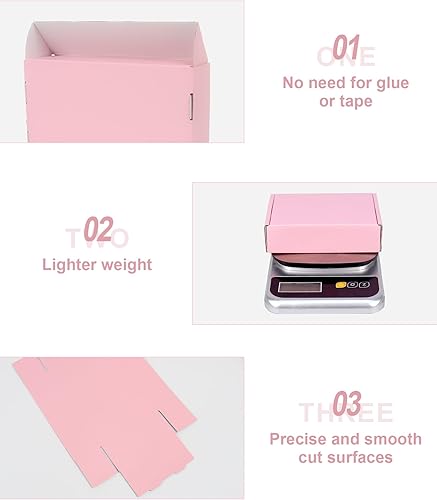 Miniatura 5 de Paquete de 50 cajas de envío de 6 x 4 x 1.6 pulgadas, cajas de envío para embalaje de pequeñas empresas, cajas de cartón corrugado medianas de color