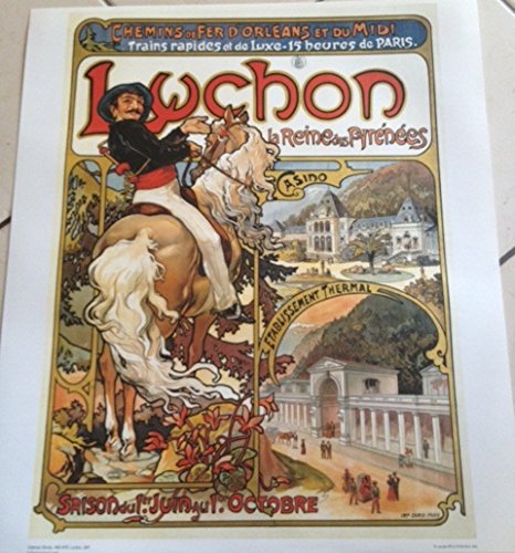 Affiche Luchon Alphonse Mucha 43X50 Cm pour habiller un mur blanc sans vie
