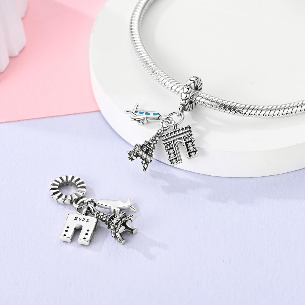 MULA 925 Sterling Silver Charms for Bracelets and Necklaces Handbag Dangle Pendants Beads Cute Cat Turtle Charms Jewelry for Women - Image 3
