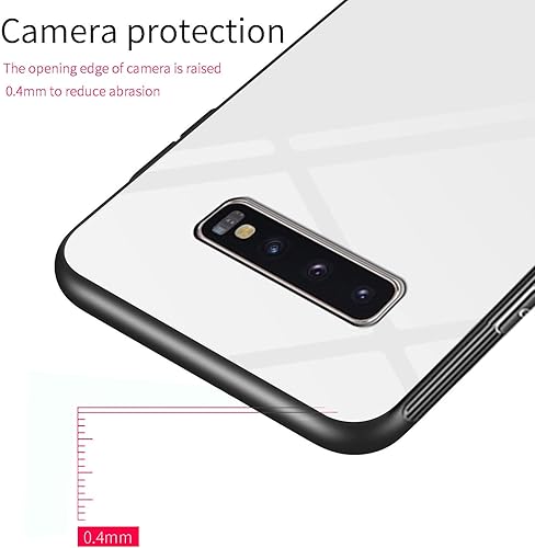 Miniatura 5 de Luhuanx - Funda para Samsung Galaxy S10 Plus cristal templado patrón de color verde esmeralda  marco de TPU híbrido delgado para Galaxy S10