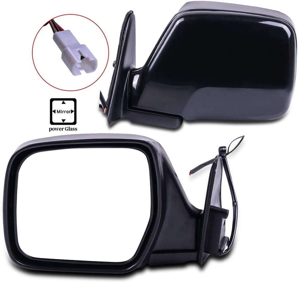 ECCPP Left and Right Side Mirrors Manual Folding Non-Heated Fit for 1990-1997 For Toyota Land Cruiser TO1320146 TO1321146