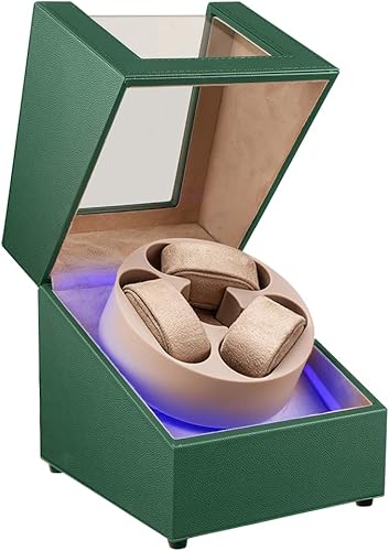 Miniatura 12 de J&T Technology Enrollador de reloj para relojes automáticos, enrollador automático de reloj con luz LED, caja de reloj giratoria con motor