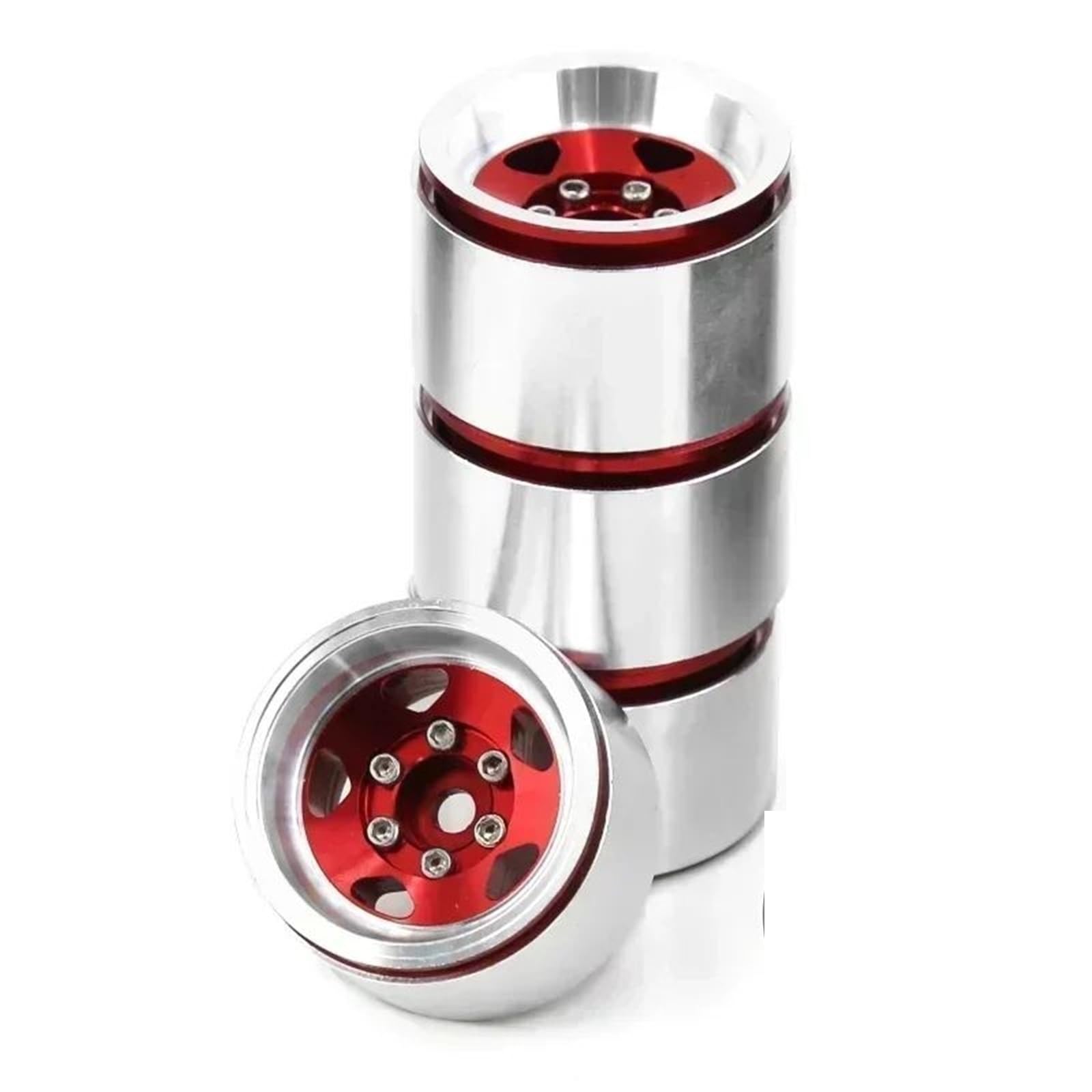 Per Axial Per SCX24 AX24 Per TRX4M Per FMS Per FCX24 1/18 Parti Automobili RC 4 Pezzi 1.0 "Beadlock Wheel Rim Piatto Profondo Mozzo Acciaio Stampato RC Crawler Componenti