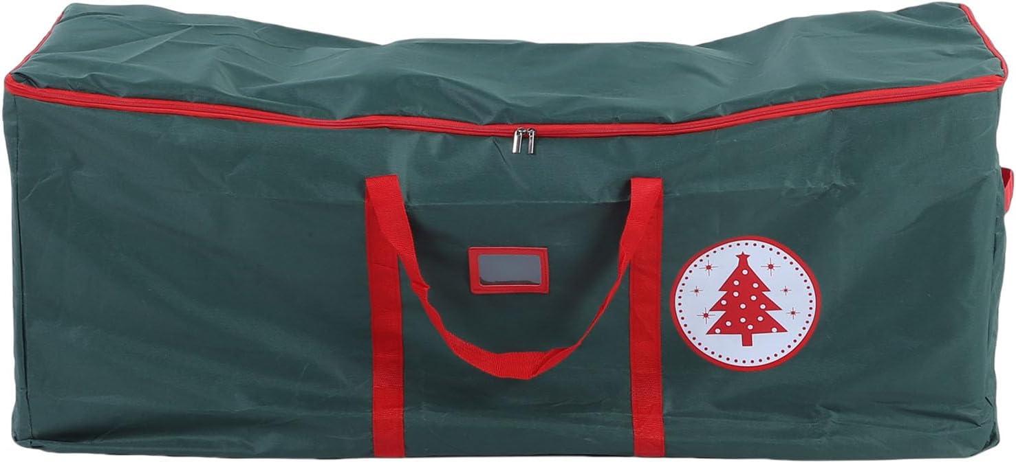 2pcs Xmas Storage Bags with Reinforced Handles for Artificial Disassembled Tree up to 7.5ft, Ornament Storage Bag