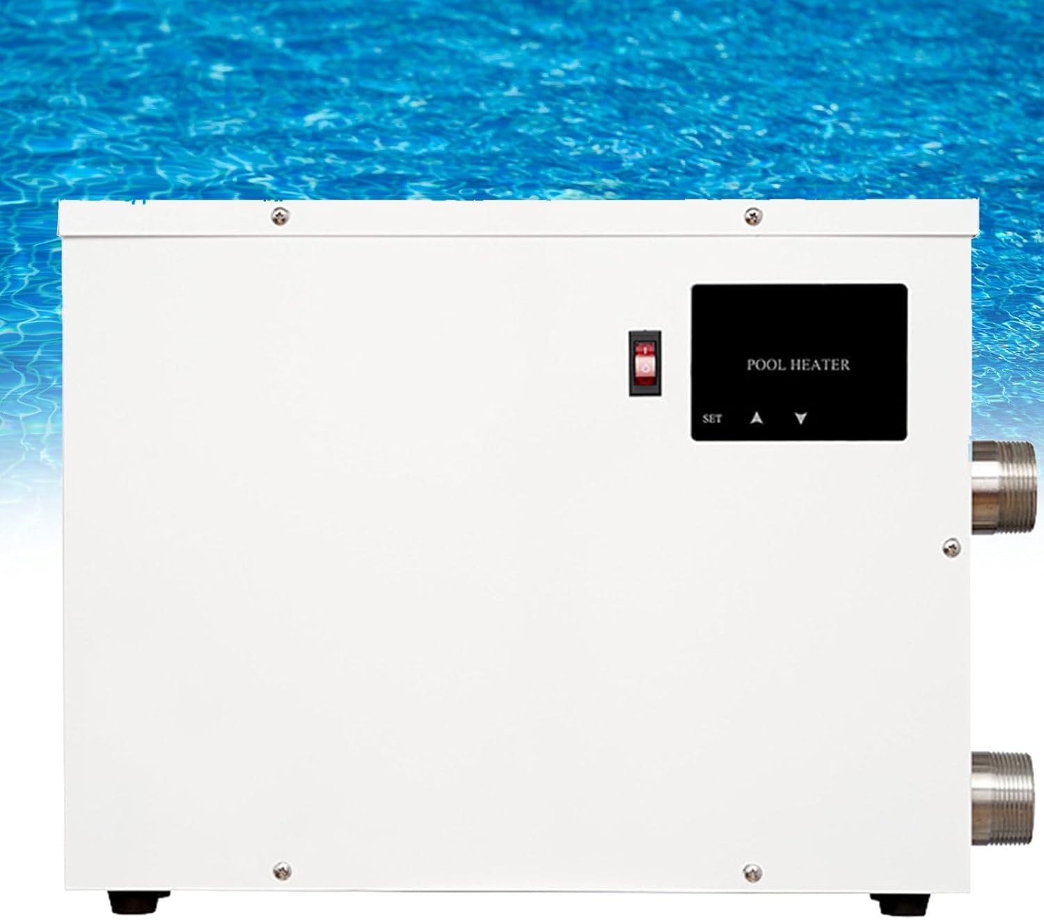 Intelligent Thermostatic Pool Heater | Pool Heater - Temperature Range 25–50 °C, Stainless Steel Corrosion-Resistant Inner Tank, Suitable For,Spas,And Small Swimming Pools 5.5kw