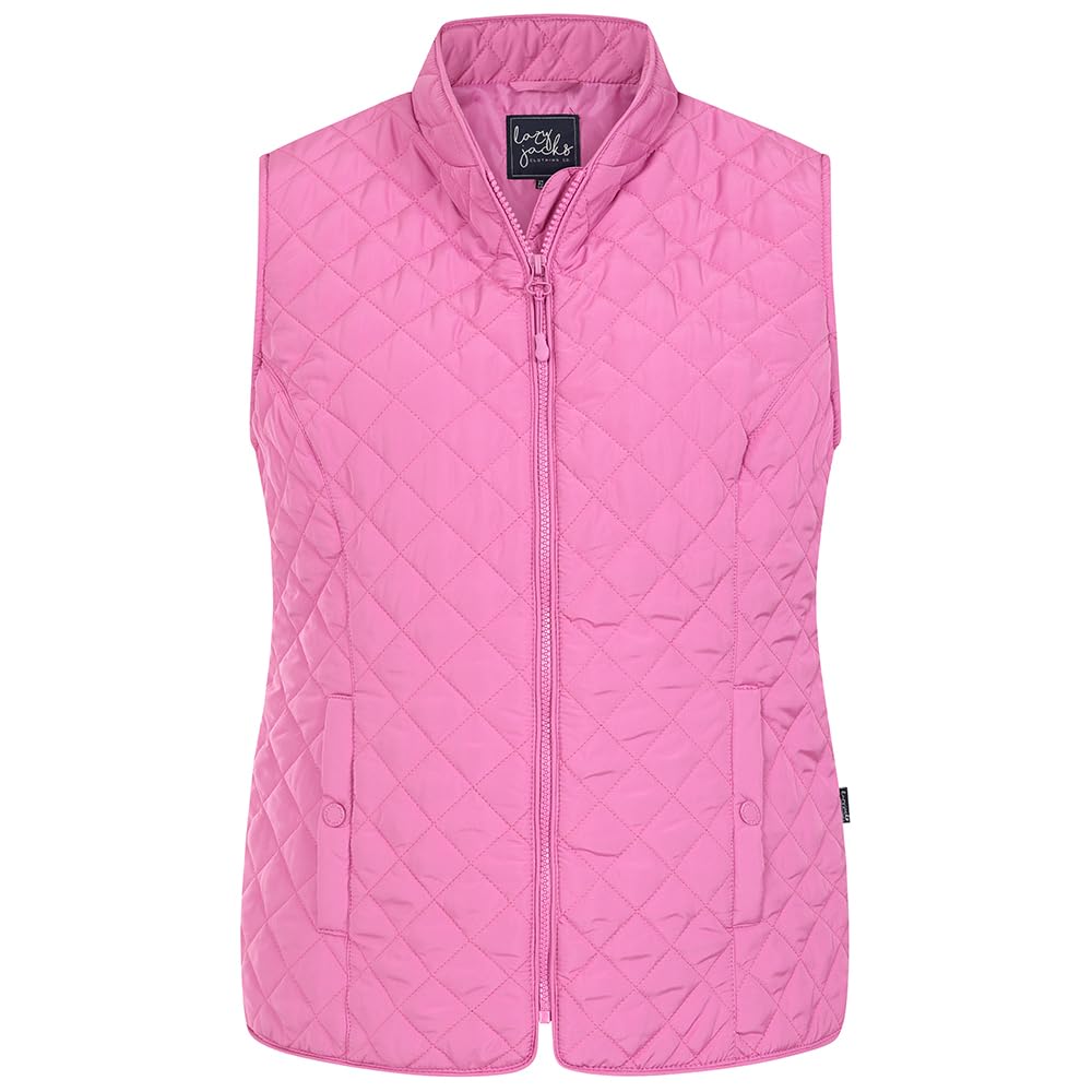 Lazy Jacks Women's Raspberry Quilted Gilet - Gl1 - Size 18
