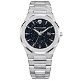 Men’s Luxury Watch PR5691 – Silver Frosted Stainless Steel Japanese Quartz, 41mm, 5ATM Water Resistant, Scratch-Resistant Sapphire Crystal Glass, Elegant Dress Watch for Men, Reloj para Hombres