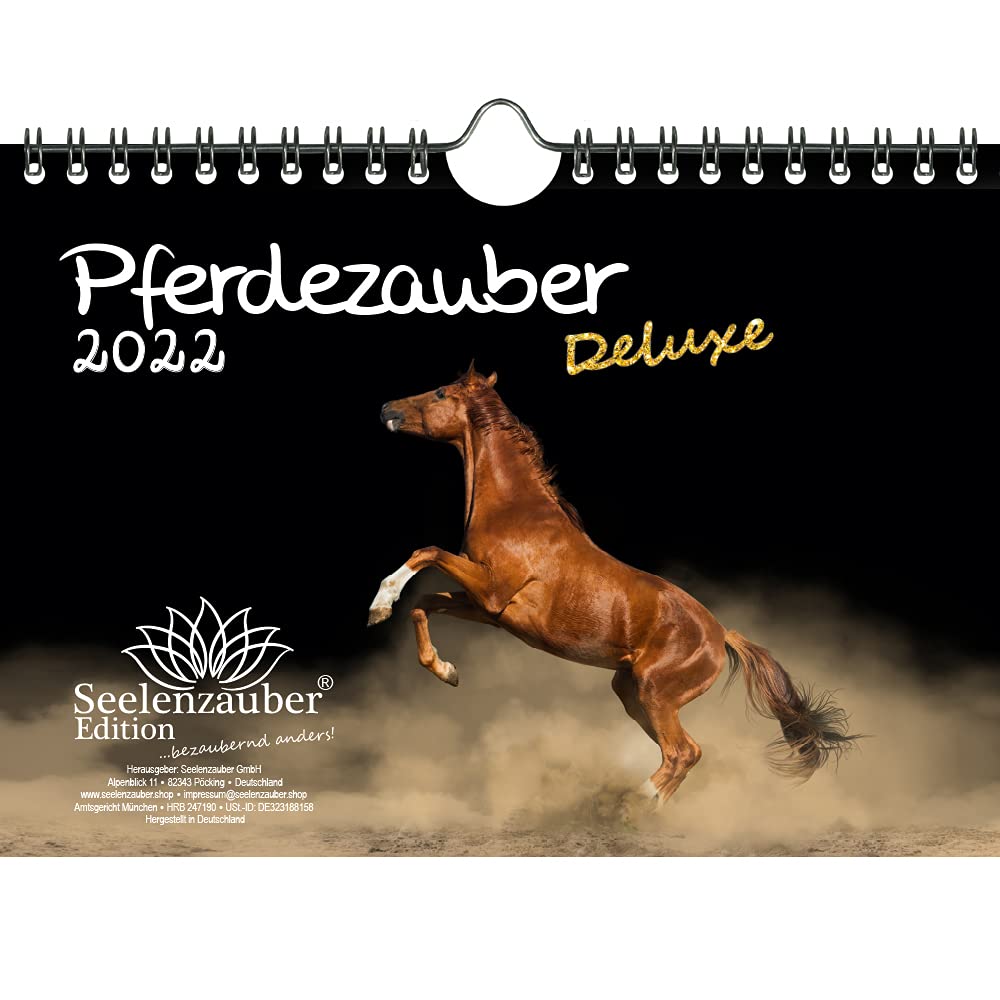 Horse Magic Deluxe A5 Wound Calendar for 2022 Horses Seelenzauber