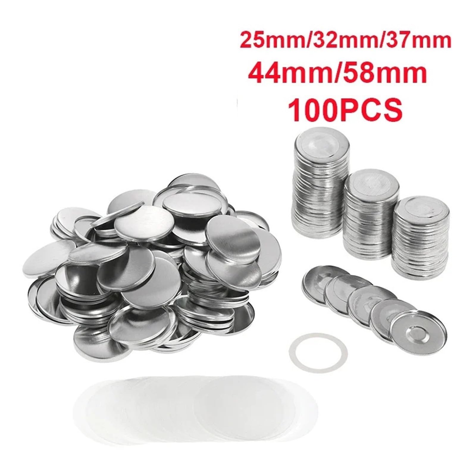 100sets DIY Blank Pin Button Badge Material Kühlschrank Magnete Herstellung Teile Punch Presse Maschine Liefert Mehrzweck