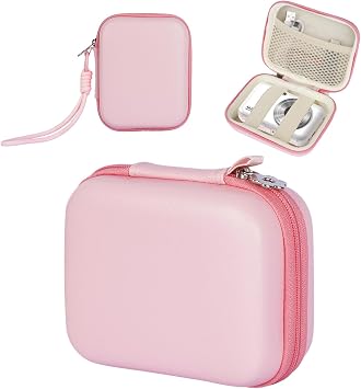 Yoocheese Compact Camera Case for Small Digital Cameras, Cute Pink Hard Shell with Pocket, Fits Kodak PIXPRO FZ55/FZ45, Canon ELPH 360, Sony W830 & More Up to 4", Gift for Girls