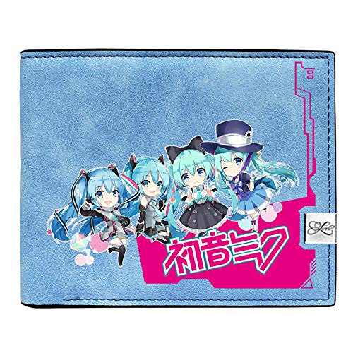 Preisvergleich Produktbild Brieftasche Miku Leder Geldbörse Cartoon Geldbörsen Kreditkarteninhaber Münztasche Geldbörse Geschenke Für Anime-Fans, Short-D