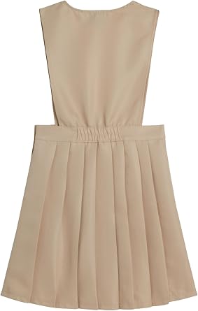 dELiA*s Girls Uniform Jumper 2 Pack Twill School Uniform Jumper Dress | Soft Structured Weave, Double Buckle and Short Sleeves, Classic Everyday Classroom Look for Growing Kids