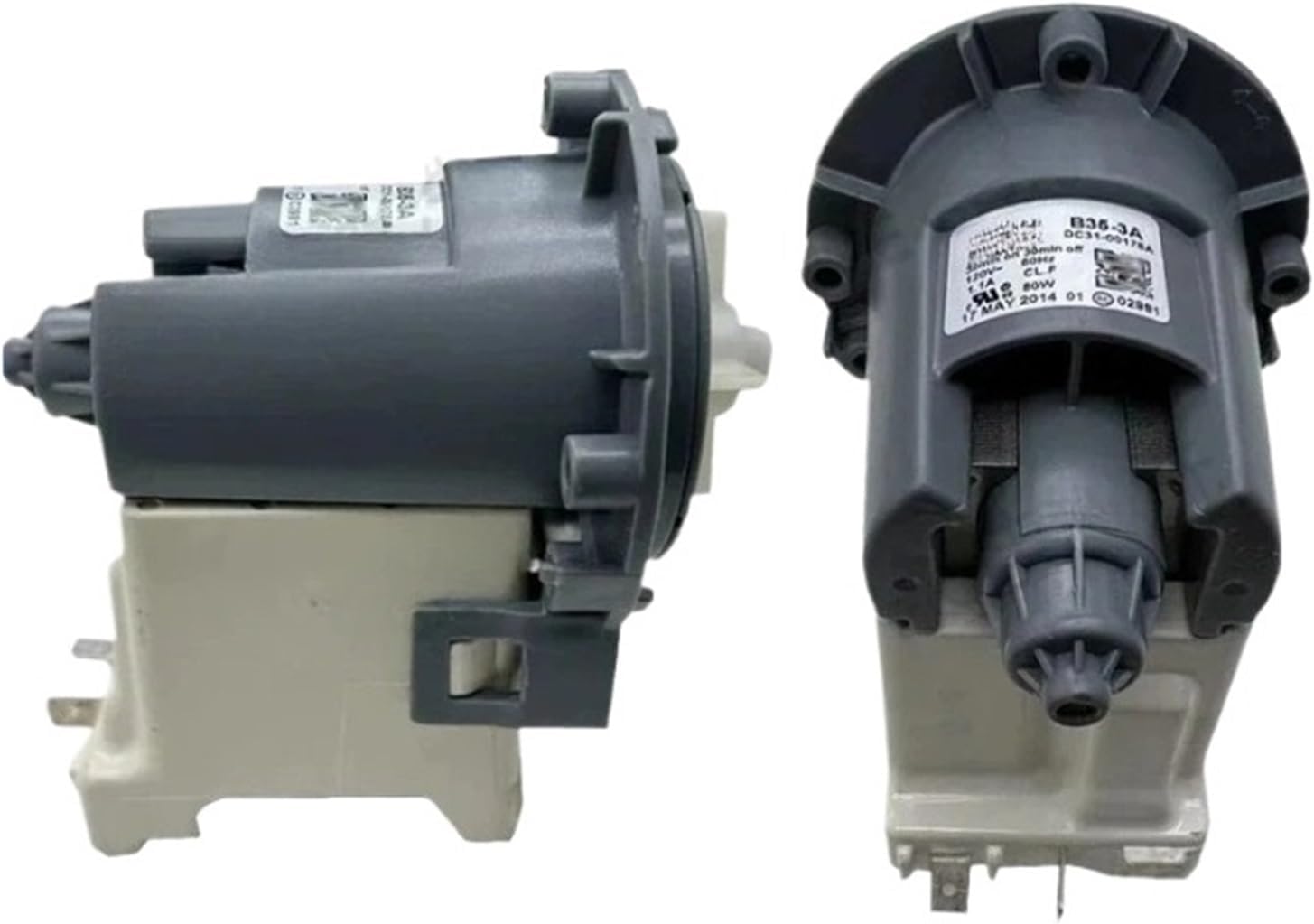 Drain Water Pump Assembly Compatible for Samsung Washing Machine B35-3A DC31-00178A 120V 60Hz 80W Drainage Motor Washer Parts
