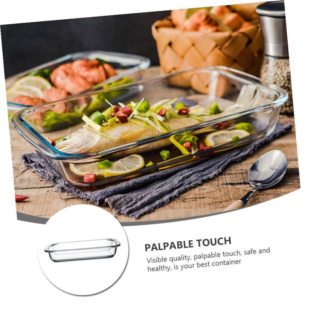 Plat De Cuisson en Verre Trempé Allant Four Plat De Cuisson Plaque De Cuisson en Verre Antiadhésif - Lavable Lave-Vaisselle