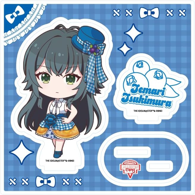Gakuen Idolmaster 02 Tsukimura Temari Crepe Style Dress Ver.[Mini Karai Illustration] Acrylic Stand Plate