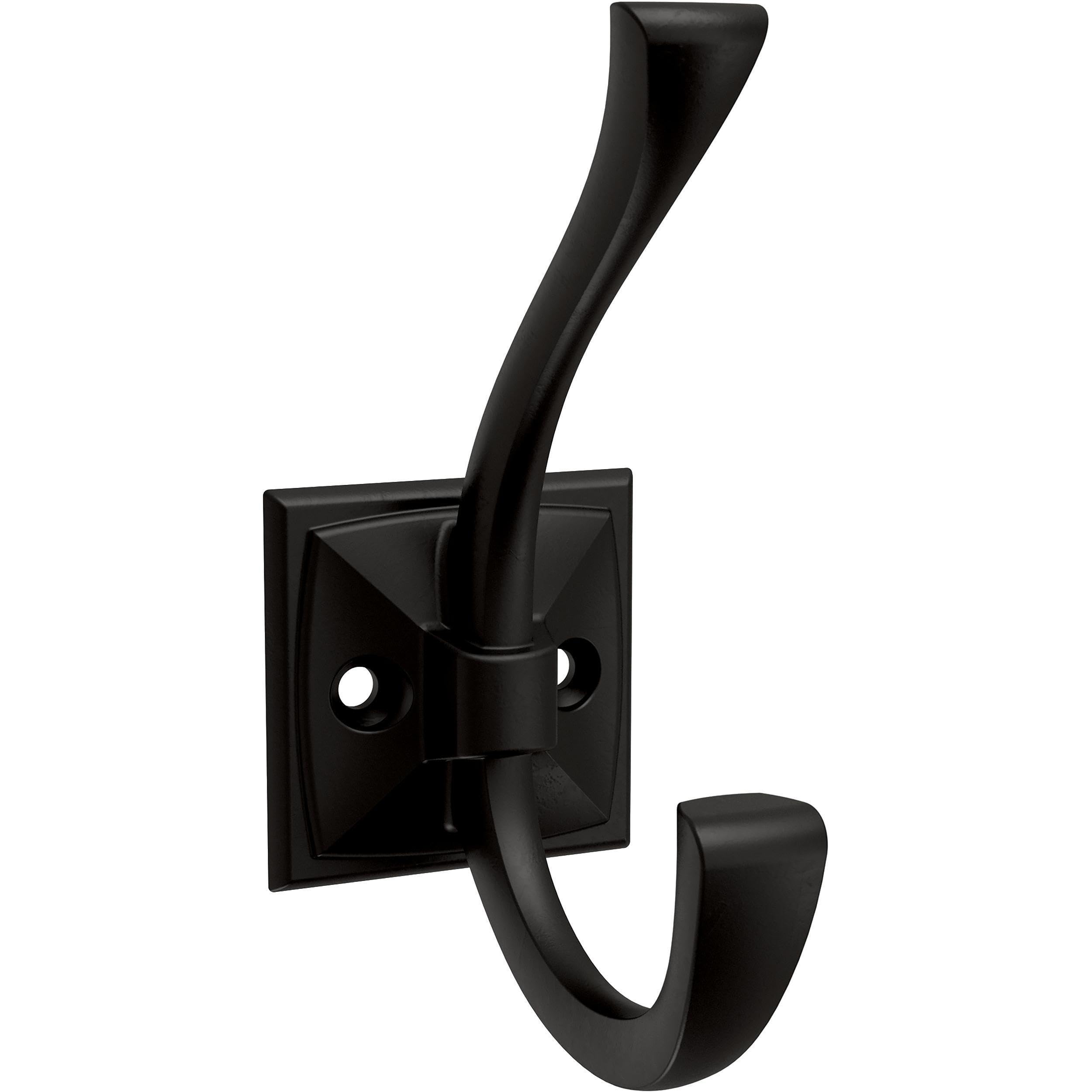 Franklin Brass Matte Black B48022k-Fb-C Ruavista Coat And Hat Wall Hooks In (5-Pack)