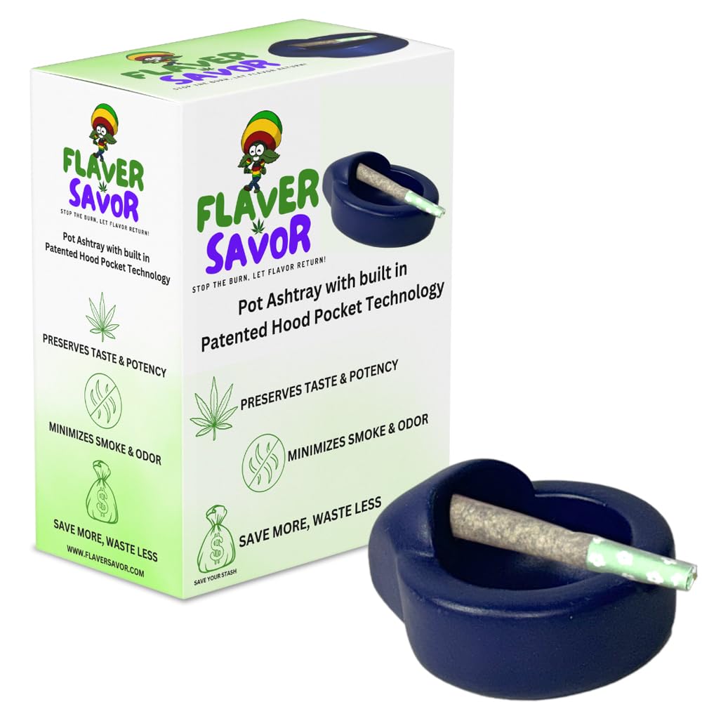 Flaver Savor Pocket Container with Patented Hood Pocket Technology – Freshness Preserving, Airflow-Controlled, Portable Storage Solution (Blue)