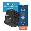 Ceptics Universal Travel Adapter, 45W International Power Adapter with PD & QC 3.0 Dual USB-C, 3 USB Travel Adapter Worldwide, Type I C G A Outlets 110V 220V A/C - EU Euro US UK (11-KU) gallery image