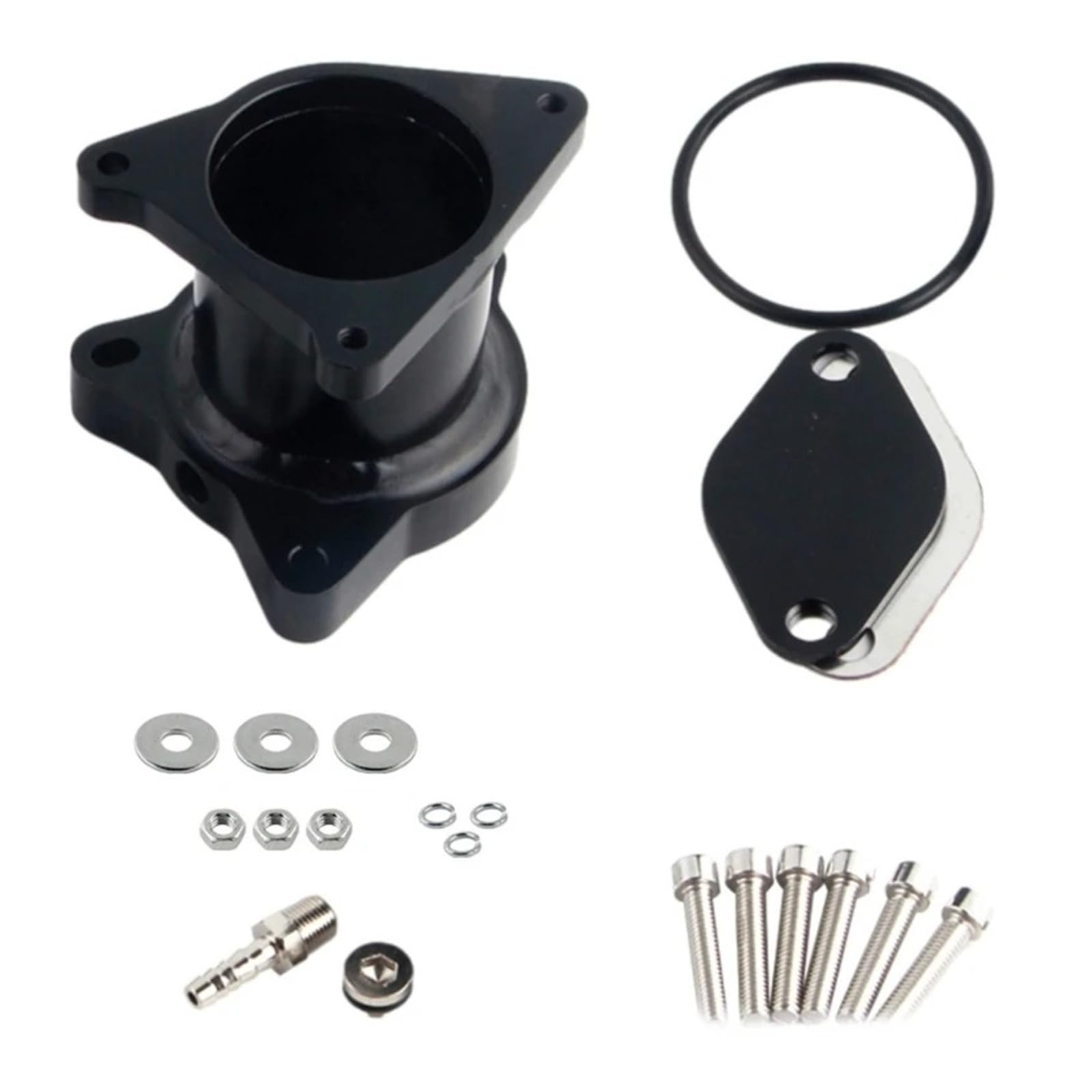57mm 2.25inch EGR Valves Assembly for 1.9 130 160 BHP Automotive Replacement Exhaust Gas Recirculation EGR Module with gaskets(Black)