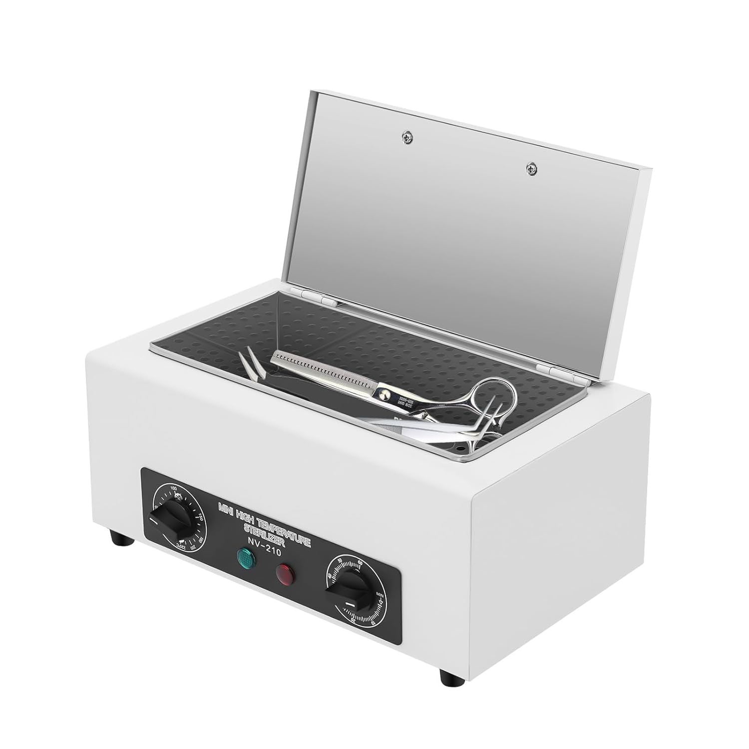 Nail Tool Sterilizer 110v 300w Nail Sterilizer Machine for Esthetician, Dry Heat Sterilizer with Timer Sanitizer Machine for Nail-Tools, Temperature Adjustable