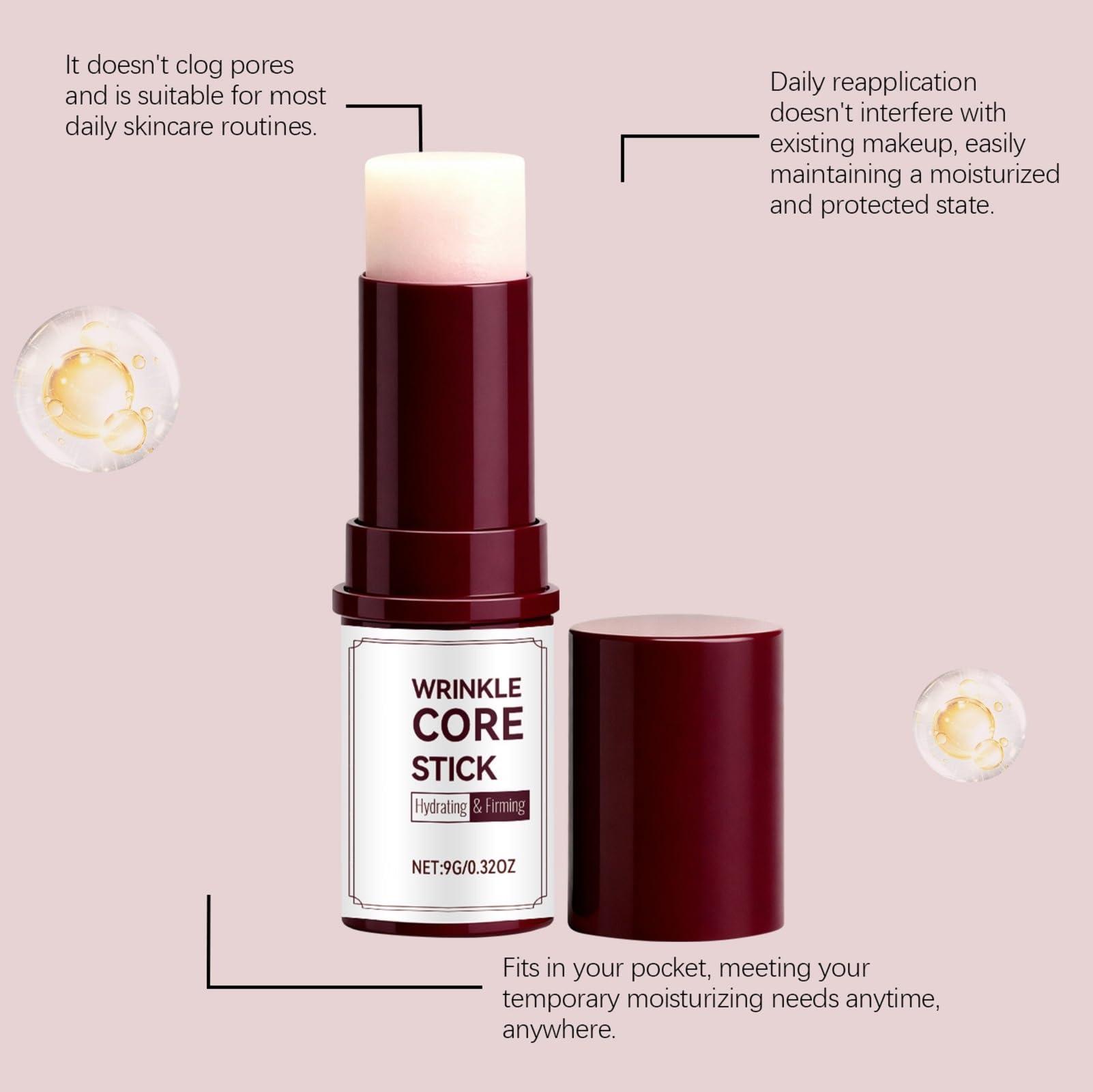 Calcium Volume Multi Balm Stick, stick al retinolo, balsamo labbra al calcio Multi Balm Sti/ck, crema idratante per le rughe, anti-età, rimpicciolimento, rassodante, occhi, collo e viso (12 pezzi)