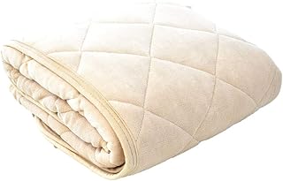 西川 敷きパッド 冬用 Pocott ポコット クイーン 160×205cm ベージュ パイル部分 綿100％ ダイヤキルト 洗える 敷き毛布 毛布 綿マイヤー パフタッチ 秋 冬 春 寝具 敷パット 無地カラー