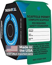 AccuformNMC 100 Scaffolding Tags by-The-Roll, Scaffold Permit