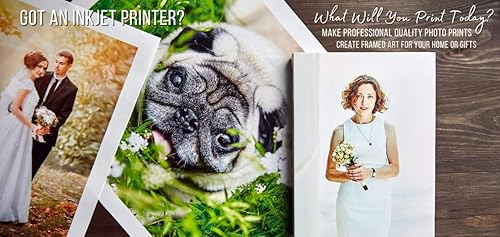 Miniatura 3 de 50 hojas de papel de impresión fotográfica de inyección de tinta brillante de calidad profesional, 10.4 mil 9.17 oz/m² para impresiones fotográficas