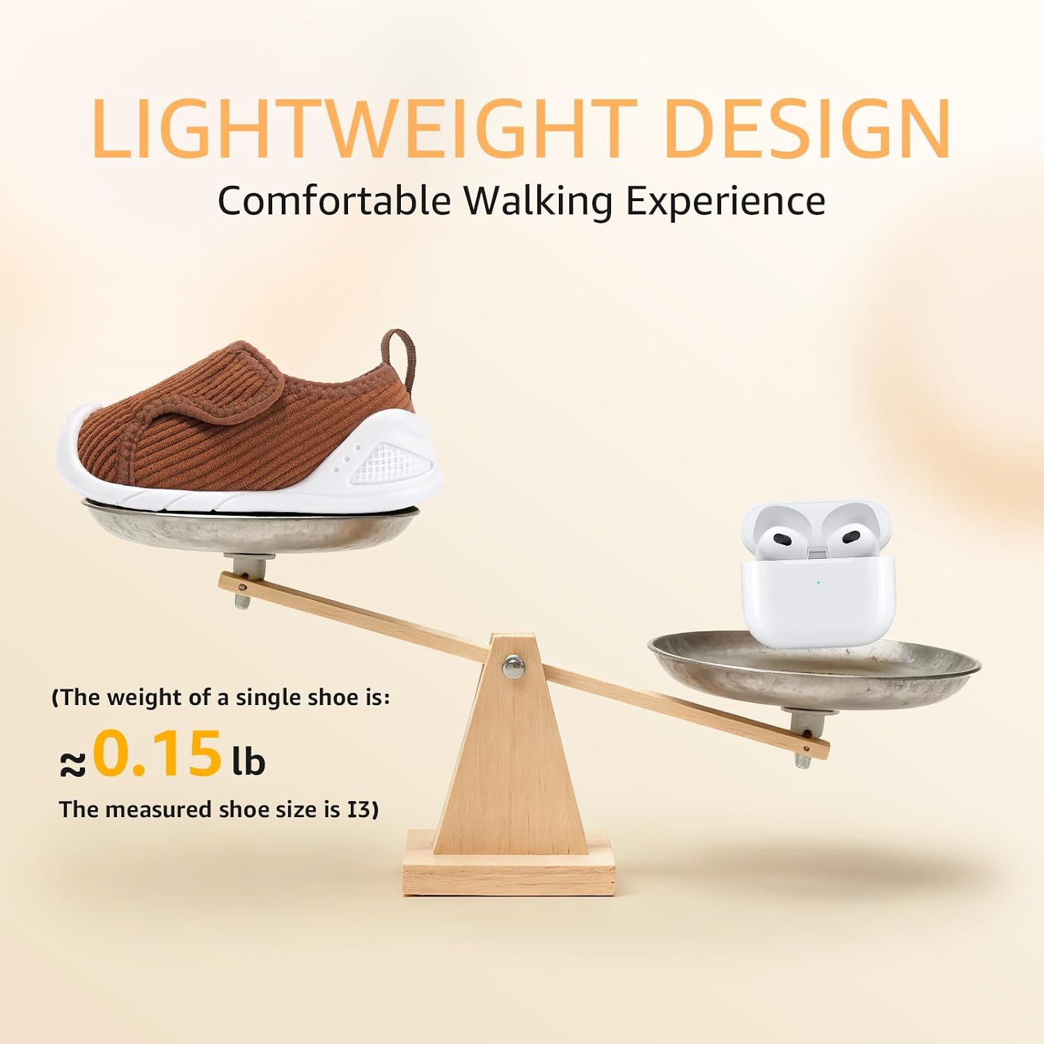 STQ KIDS Baby Wide Toe Box Shoes Boys Girls Toddler Barefoot Sneakers for First Walking Lightweight with Hook and Loop Brown Infant 18-24 Months