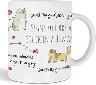 Cat Lover Mug, Funny Cat Owner Gift, Signs You Are a Cat, Crazy Cat Lady Mug