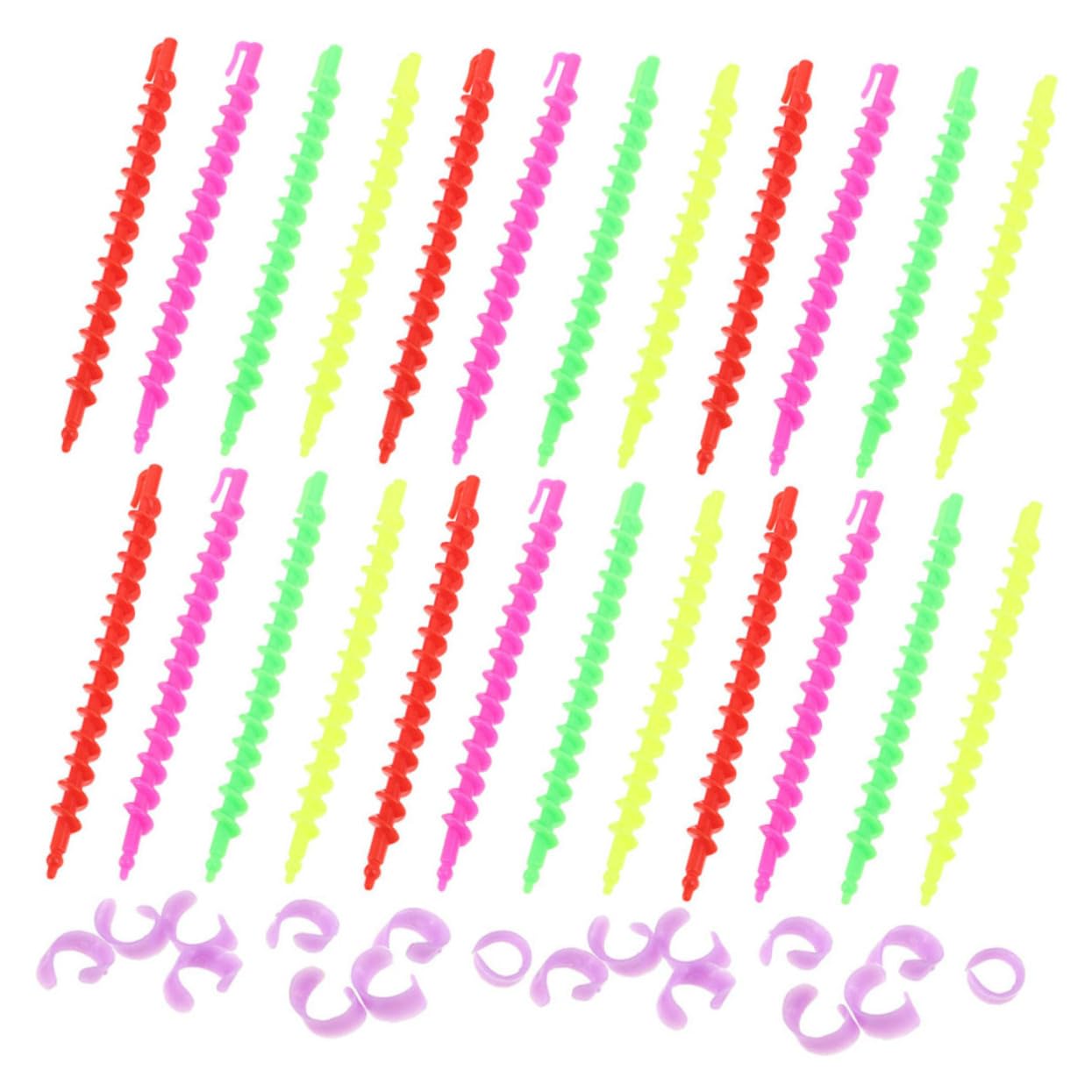 Beaupretty 130piezas Rodillos De Pelo Espirales Para Varillas De Perm De De Para Salones y