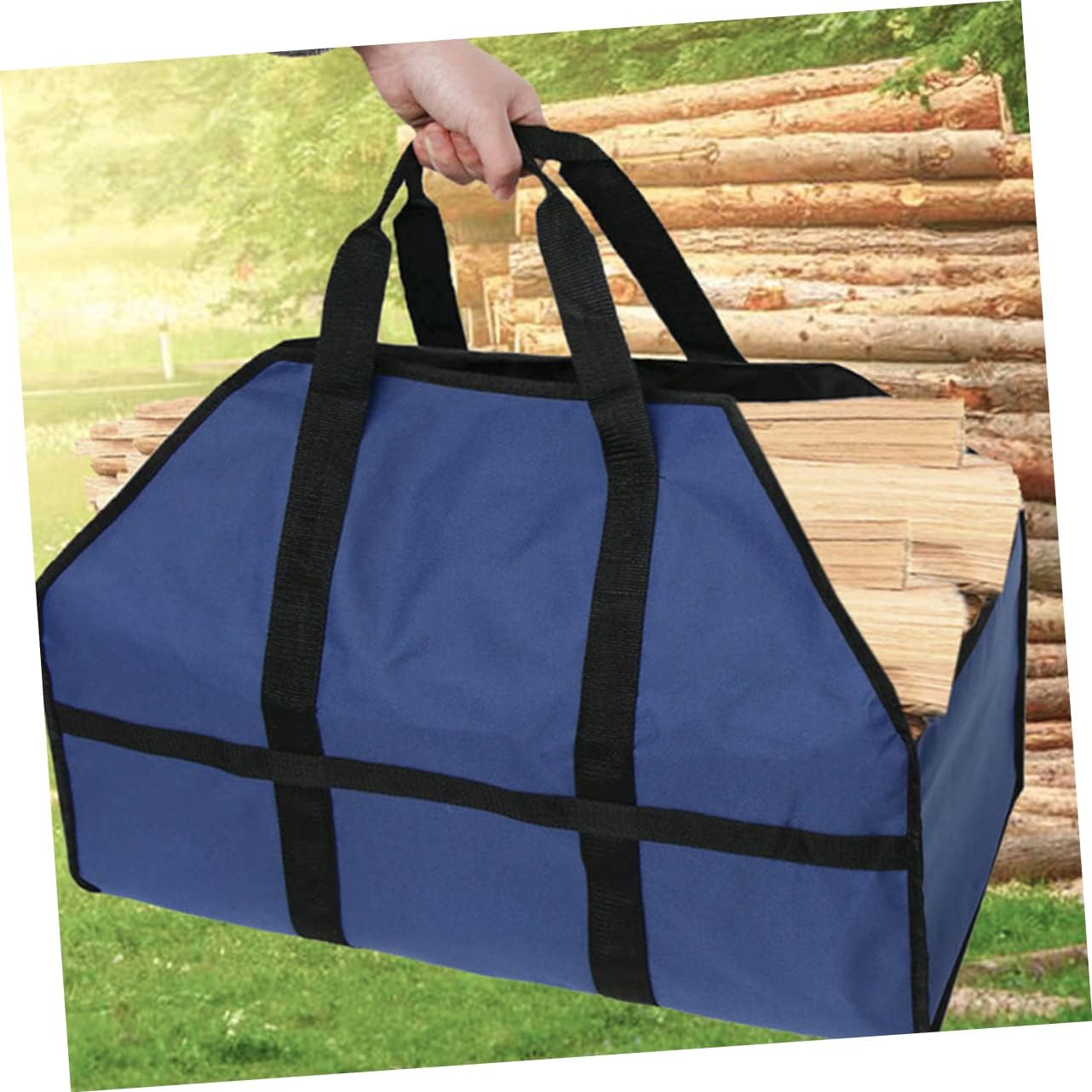 KICHOUSE Large Capacity Firewood Carrier Bag Oxford Log Tote with Enclosed Design for Outdoor Use Easy Firewood Storage for Fireplace and Camping