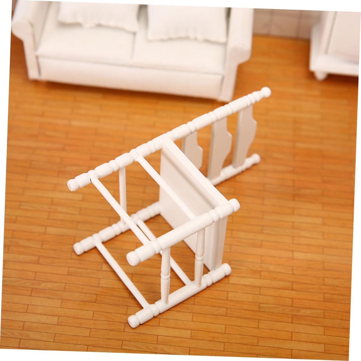 HEMOTON 12 Scale Small House Accessory, White Miniature Furniture for Doll Accessories and DIY Mini House Decor
