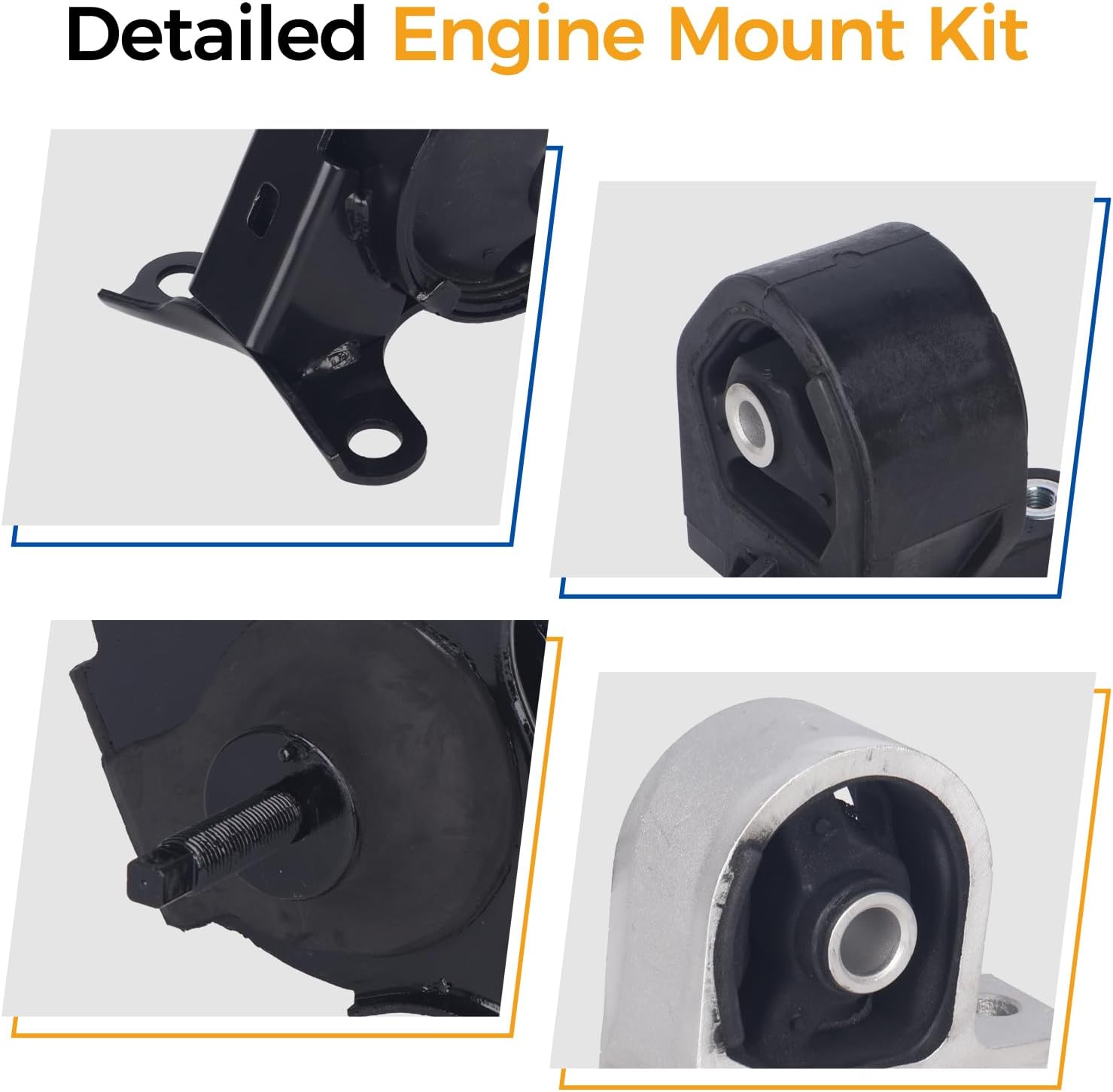 PAROD 4pcs Engine Mount Fit for 2001-2005 Acura EL, Honda Civic Replace#A6595 A6591 A6588 A4511