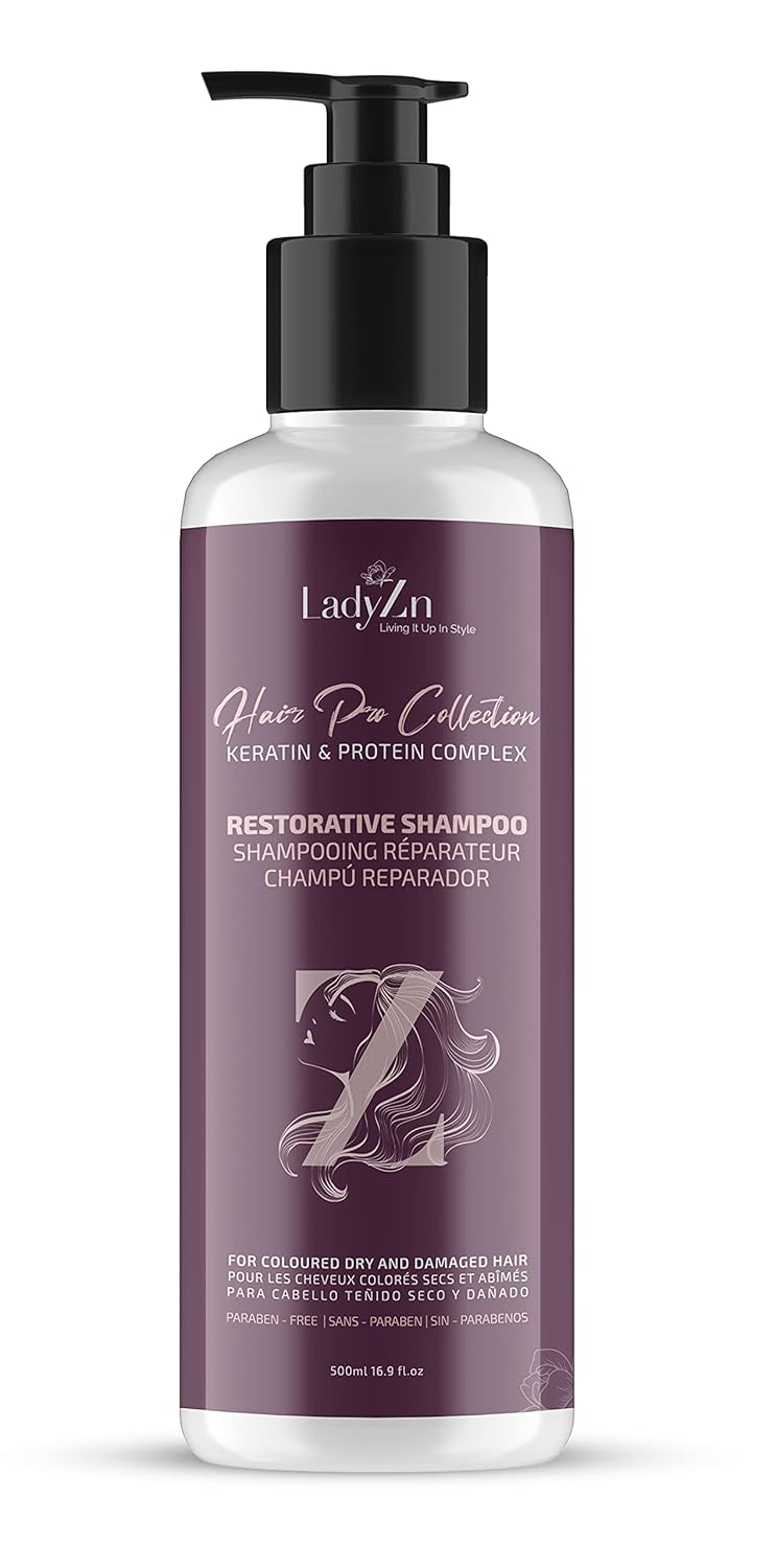 Hair Pro Collection Keratin and Protein Complex Restorative Shampoo for Colored Dry and Damaged Hair, Paraben Free 16.9Fl Oz / 500ml