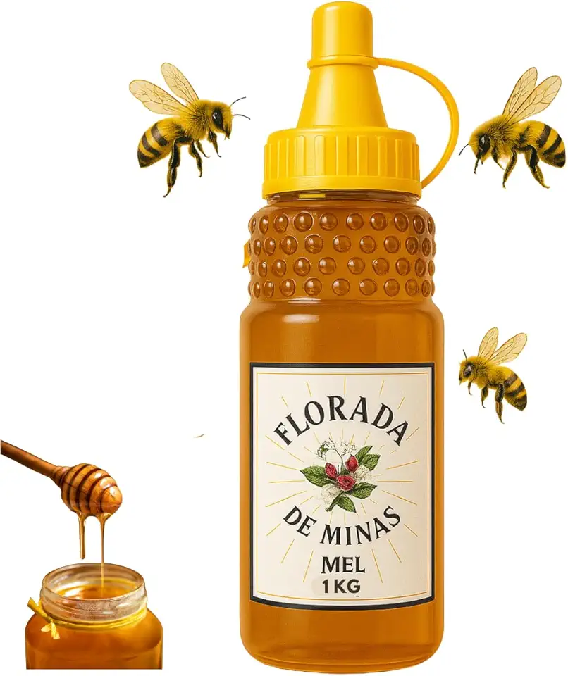 Mel Puro 1KG Artesanal Florada do Café Natural 100% Original - Florada de Minas