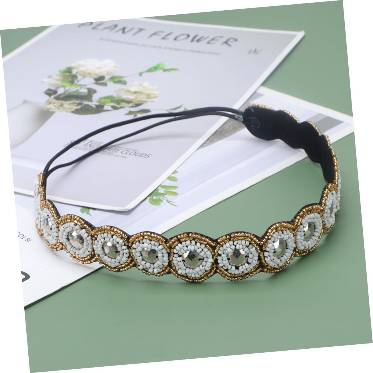 VALICLUD Fasce per Chioma Fatte a Mano Elastiche 6 Pezzi Perline Imitazione e Cristalli Elasticizzato Donna per Acconciature Eleganti e Comode