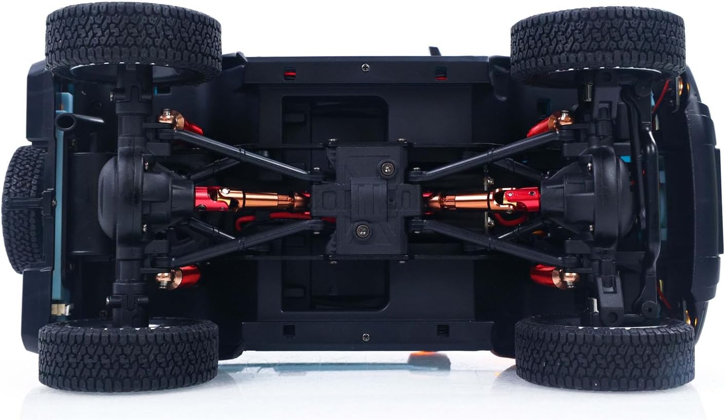 RTR 1/16 HG Remote Control Off Road Car Electric RC Crawler Light System Smoke Unit Metal Gear Drive Shaft Battery Charger Hobby Model for Ages 14+